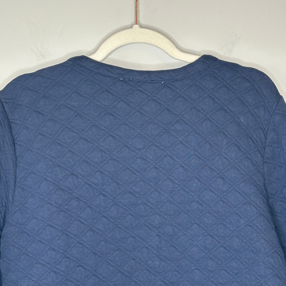 J. Crew Factory‎ Quilted Jacket Women's Medium Navy Blue Open Front Pockets Fa24 - Picture 11 of 11